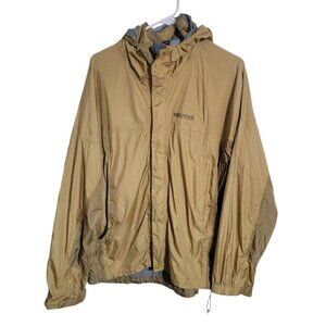 Marmot Jacket Men M Brown Softshell Hooded Outdoors Hiking Lightweight Gorpcore